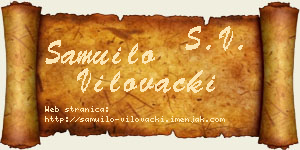 Samuilo Vilovački vizit kartica